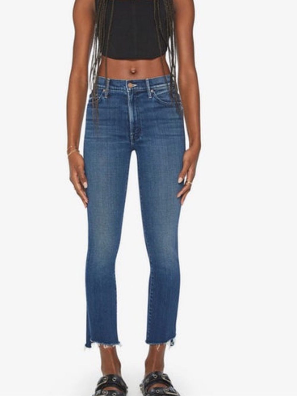 Mother The Insider Crop Step Frey Jeans